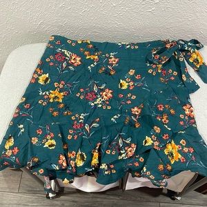 High Waisted Colorful Band of Gypsies Wrap Skirt